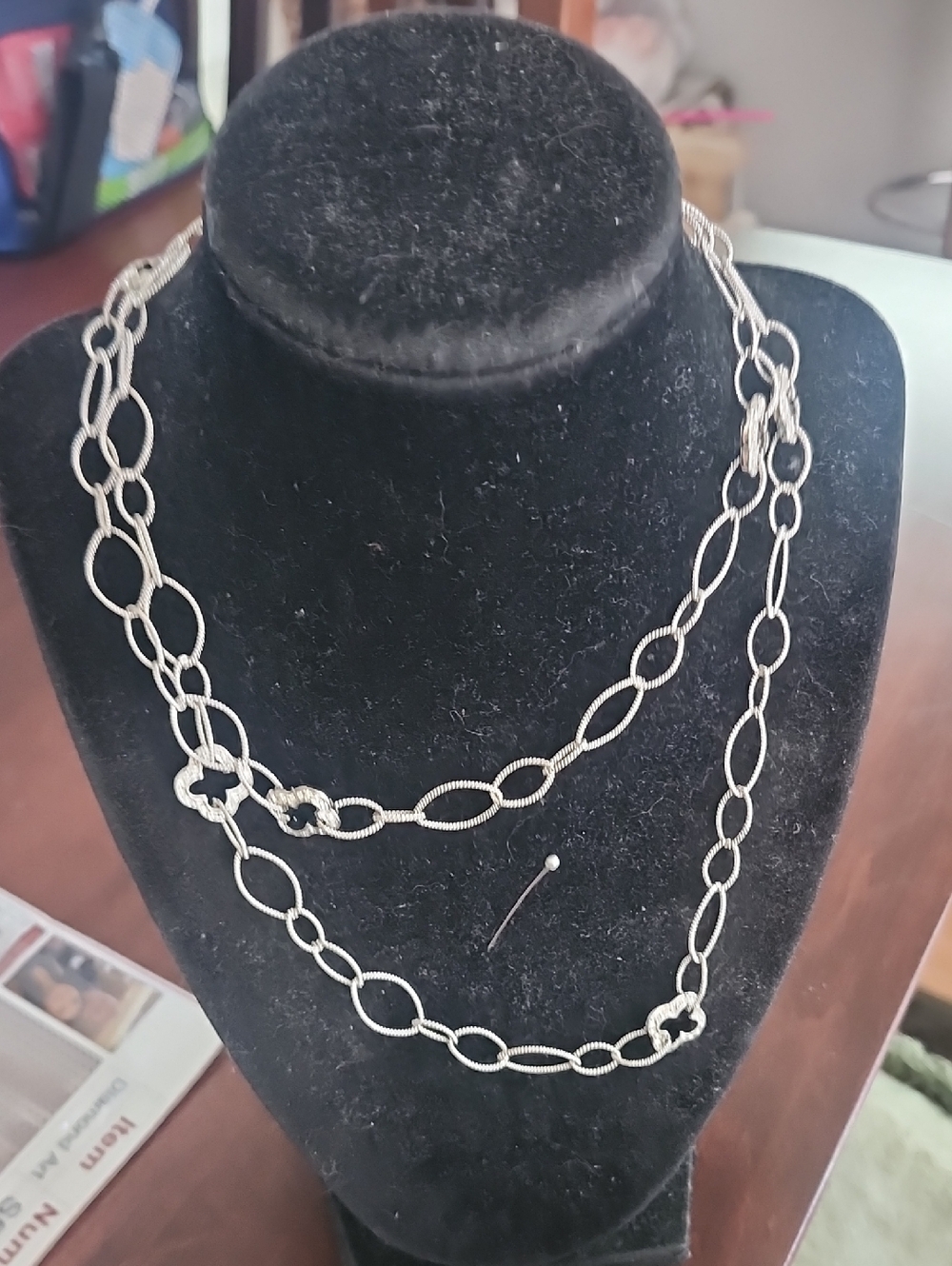 Park Lane Silver-Tone Double Layer Link Necklace